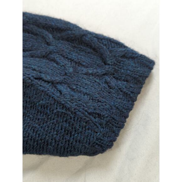 Elsaradi Italy M Blue Alpaca Wool Blend Knit Open Front Cardigan Sweater - Picture 5 of 11